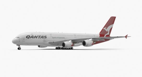 3D Airbus A380-1000 Qantas model